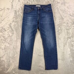 Mavi Zach Straight Leg Jeans Mens 32x32 Blue Medium Wash Stretch Denim Pants